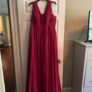 Custom Elegant Red Evening Gown